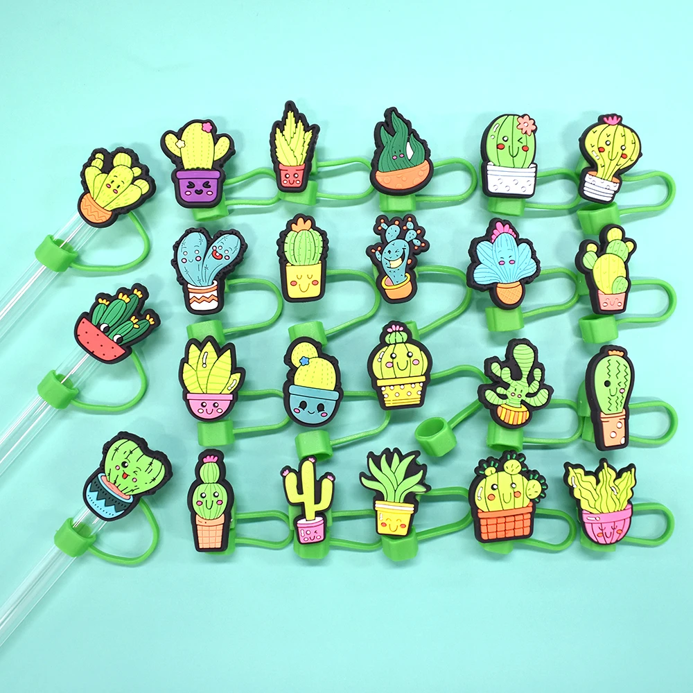 New Product 8 Mm Straws Designer Straw-Toppers Plastic Pvc Cold Water Drink Cup With Lid And Short Straw Topper