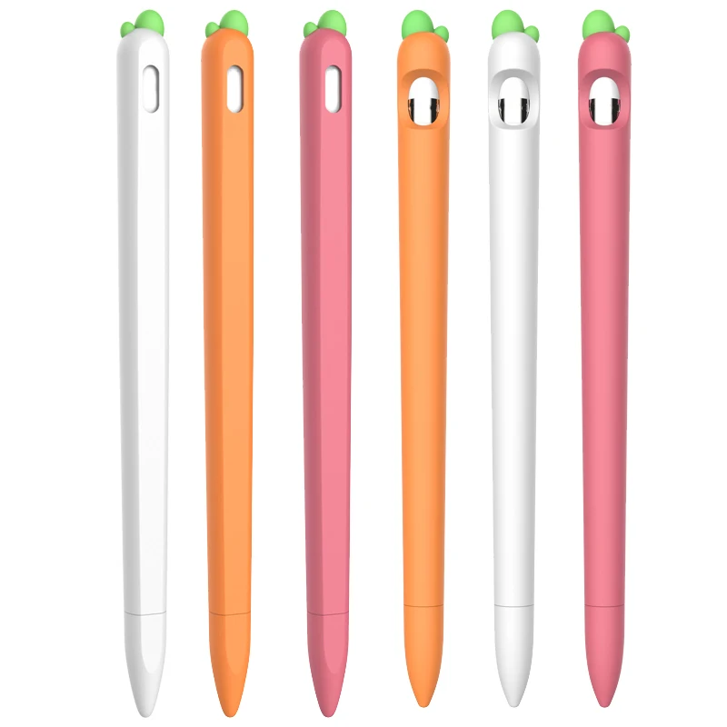2021 Cute Soft Carrot  for Apple Pencil 1/2  Anti-Scratch Full Protective Case