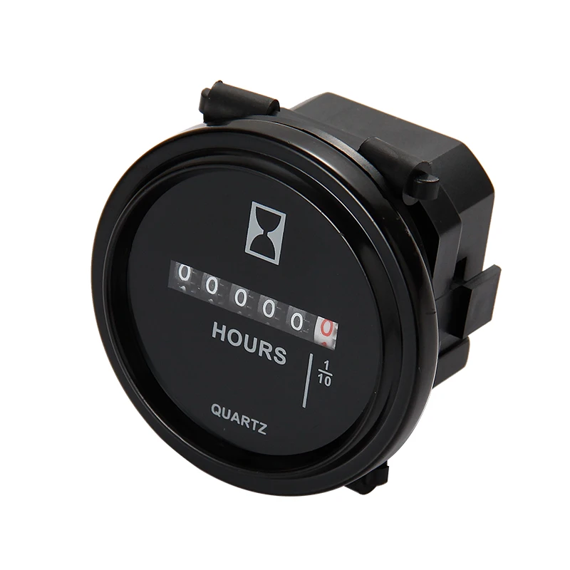 Runleader 24V DC Quartz Round Hour Meter For Marine Boat Engine