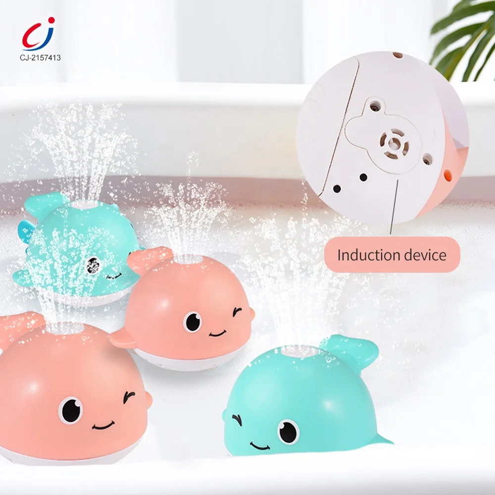 Amazon Baby Bathtub LED Light Up Animal Automatic Induction Water Sprinkler Toddler Whale Bath Toy