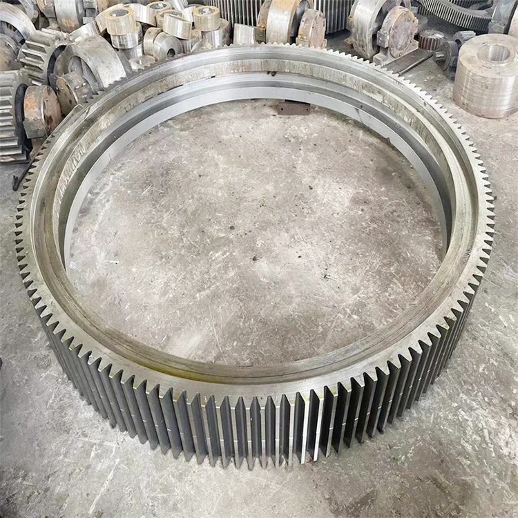 Casting Steel Cement Mill Drum Dryer Use Large Diameter Steel Outer Ring Gear