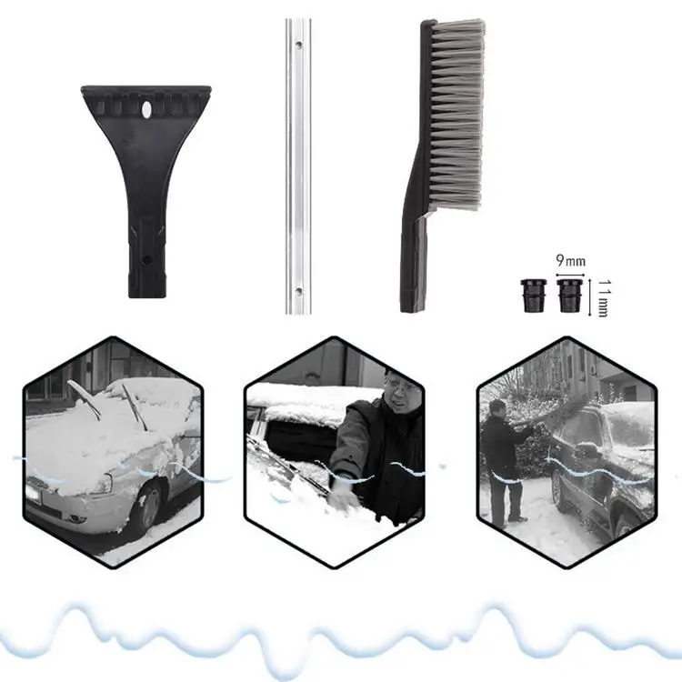 
Extendable Snow Shovel Ice Scraper with Brush Snow Remover For Car Auto Frost Windshield Cleaner for Vehicle Glass Scraping 