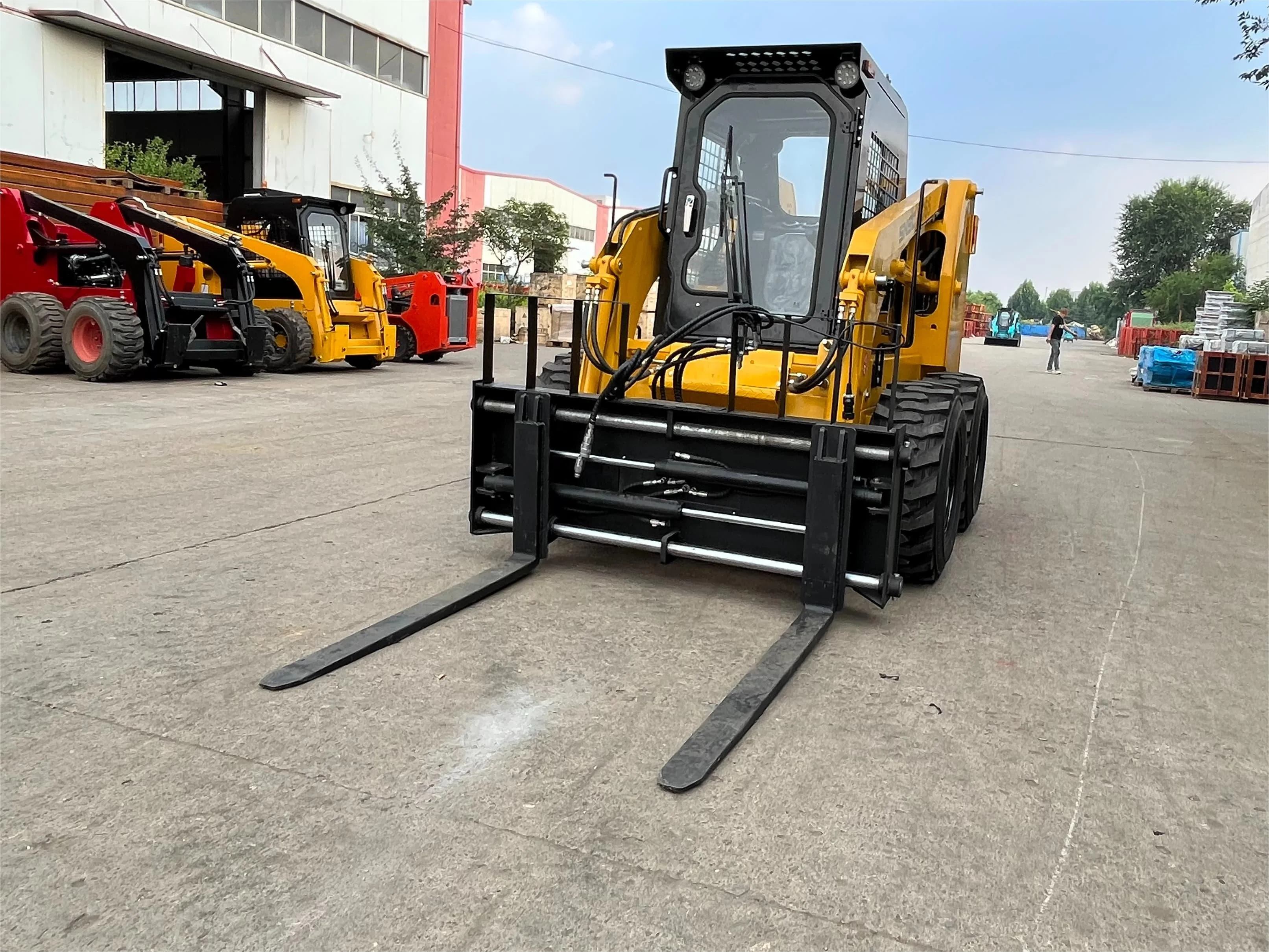 SNSC track Loader 700KG 850KG 950KG 55KW 75HP skid steer Loader With Forest Mulcher