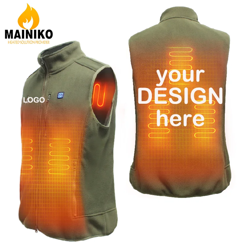2024 жилет с подогревом в повседневном стиле с 9 зонами обогрева электрическое зимнее пальто с аккумулятором на заказ теплый жилет с подогревом