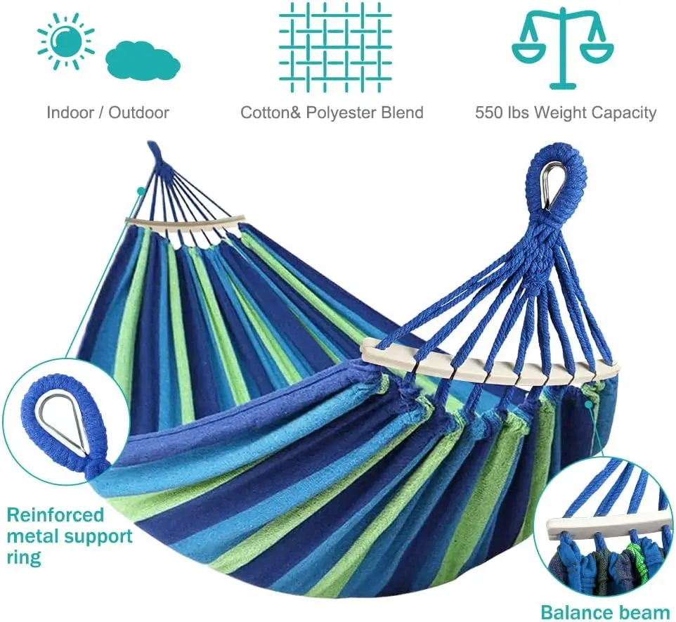 Cheap Comfortable Easy Outdoor Beds Camping Canvas Travel Cotton Hanging Hiking Garden Swing Hammock