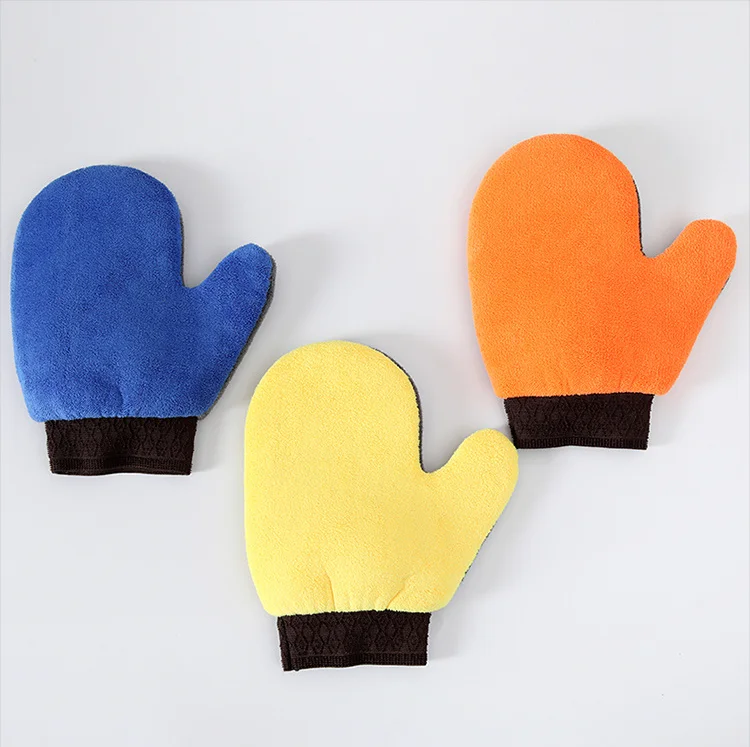 Waterproof Microfiber Towel Coral Fleece Clay Mitt Scratch Free Car Wash Glove Car Cleaning Wash Gloves