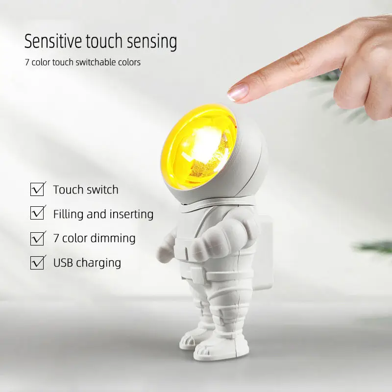 Mini Astronaut sunset lamp small night light projection lamp kids loving decoration lamp astronaut robot light
