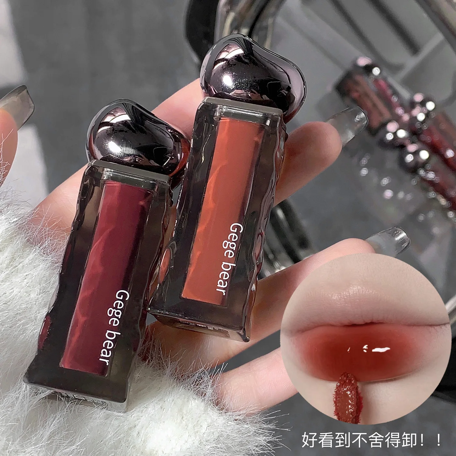 7 Colors Mirror Jelly Lip Glaze Long Lasting Moisturising Red Lip Tint Liquid Lipstick Waterproof Lip Gloss Korean Cosmetics
