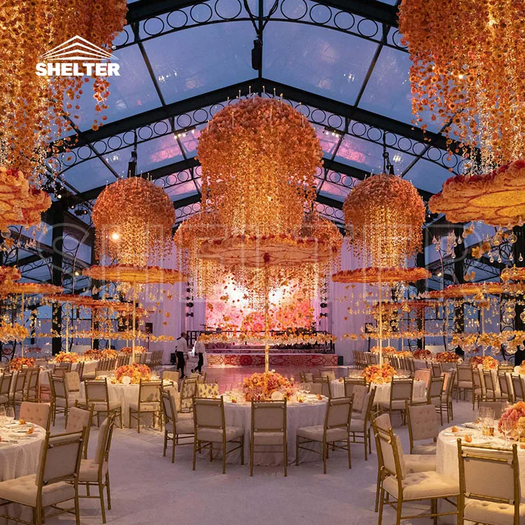 Outdoor Clear Transparent Pvc Glass Luxury Venue Reception Restaurant Church Marquee Wedding Party Frame Tents for Events
