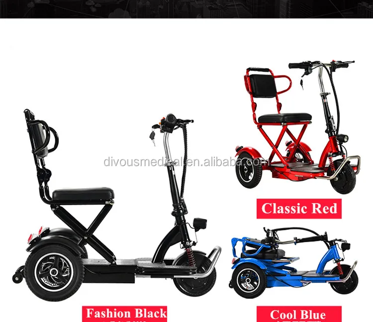 New product Folding Disabled Elderly Electrical Mobility Scooter With Safety