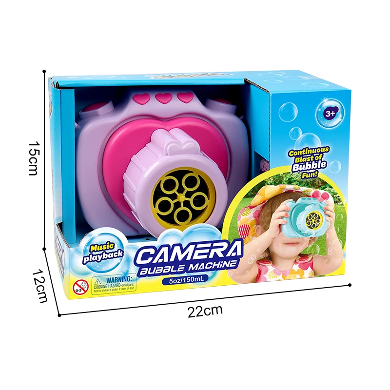 Automatic B/O Soap Bubble Camera kids toy music camera bubble machine