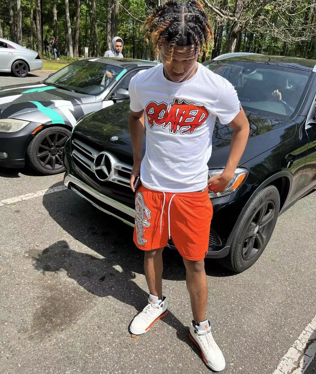 Custom Mens Summer Tracksuit 2 Piece 100% Cotton T Shirt And Mesh Shorts Set Men Wear Short Sets T Shirt With Shorts Twin Sets