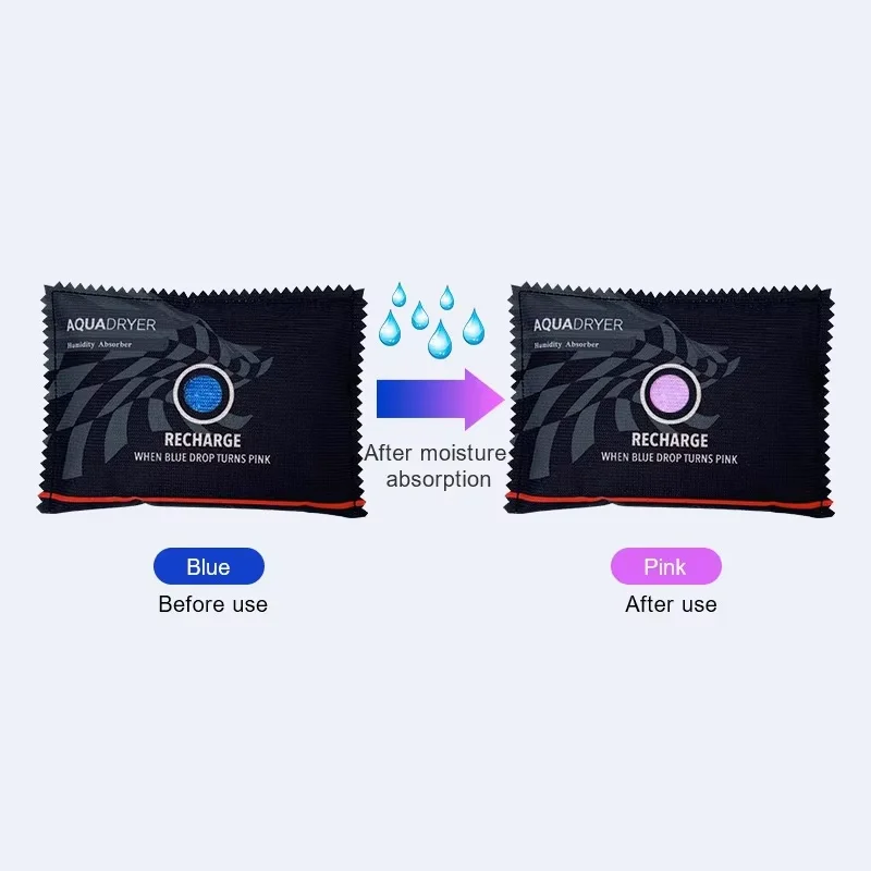 100g Reusable Desiccant Packs Silica Gel Moisture Absorbers Color Changing Reusable Dehumidifier for Bathroom Closet Warehouse