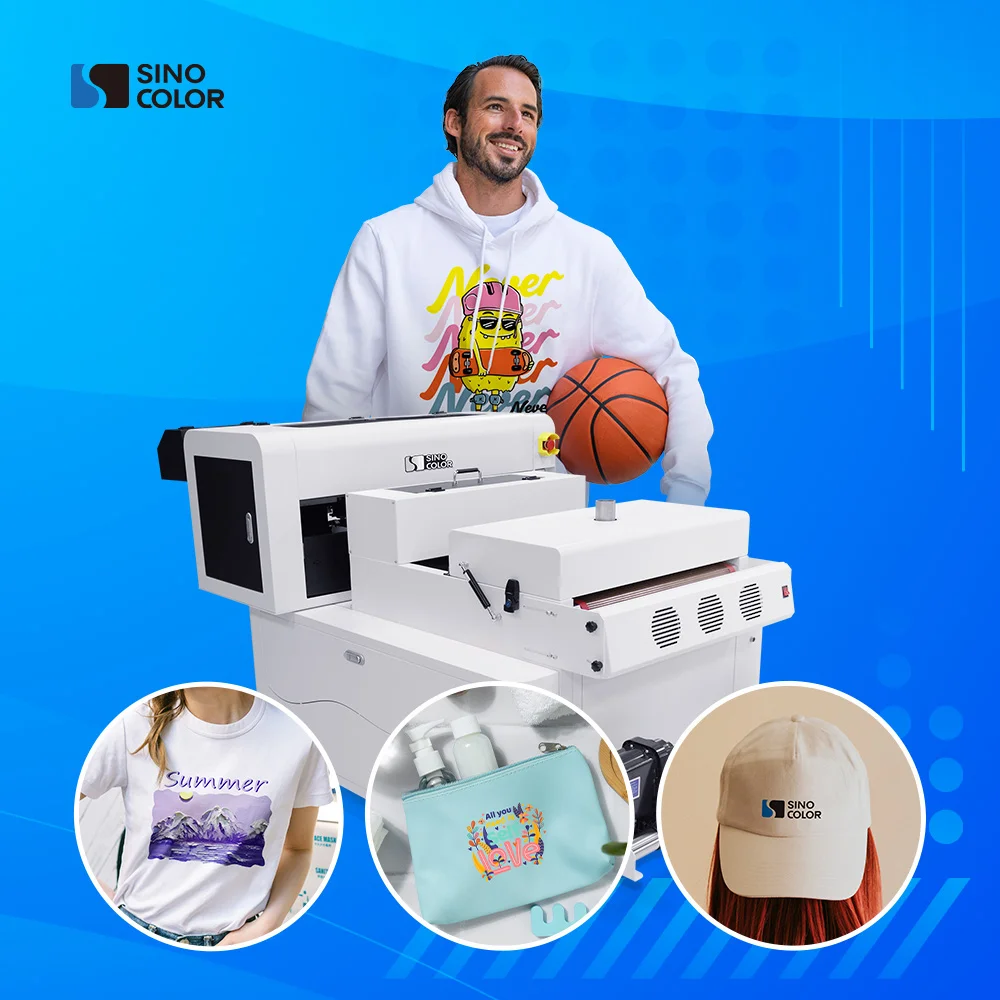 40cm 43cm 13inch with powder treating oven cloth printing machine mini dtf printer at home for t-shirt logo