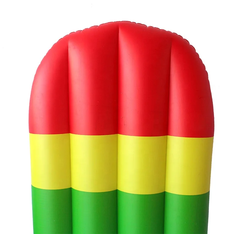 Outdoor inflatable mattress colorful rainbow ice-cream pool float mat floating row summer water party toy