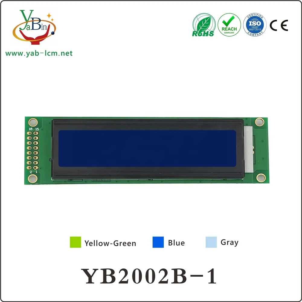 16 PIN 202 2002  20X2  Monochrome  Character lcd Display module with 5V / 3.3V