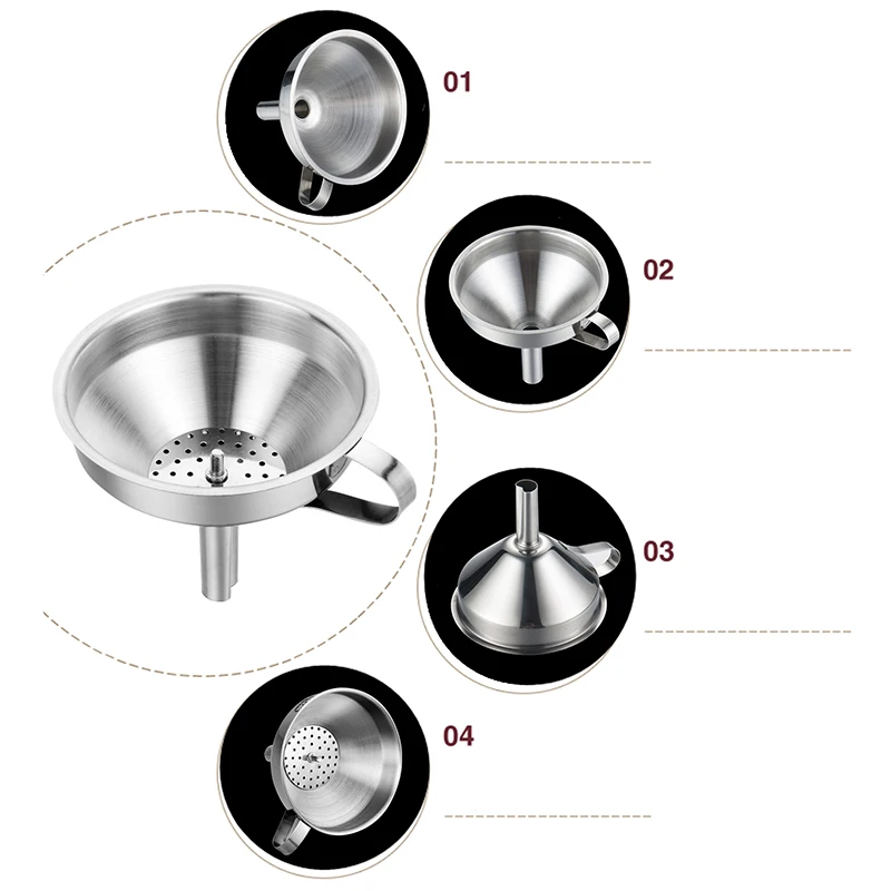 Stainless steel ladle soy sauce distiller Home wine container Wine measuring funnel