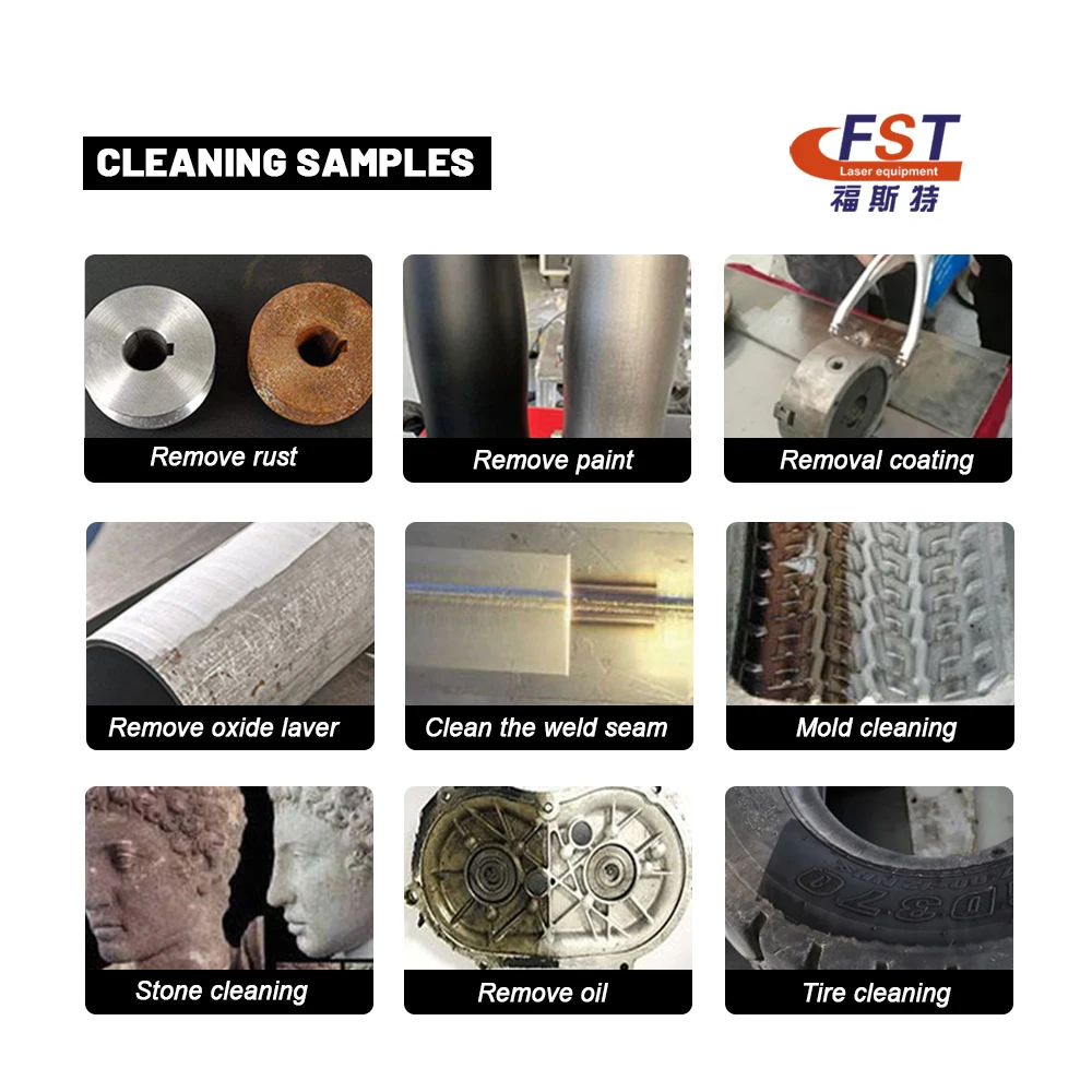 High efficiency 3000w Fiber Laser Cleaning Machine Laser Rust Removal Cleaning Machine Laser Metal Surface Cleaning Machine