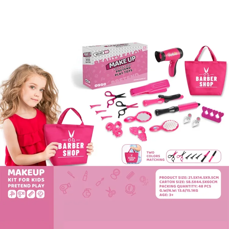 12pcs role playing electric hair dryer plastic kids makeup kit beauty fashion toys