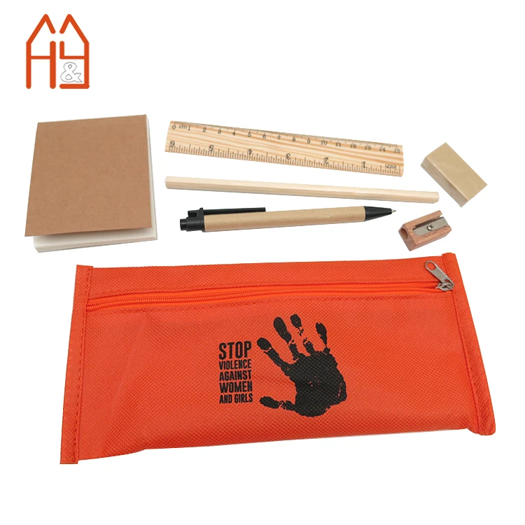 Customized Non-woven fabrics Stationery Set Office and School supply Stationery Kits for Promotion