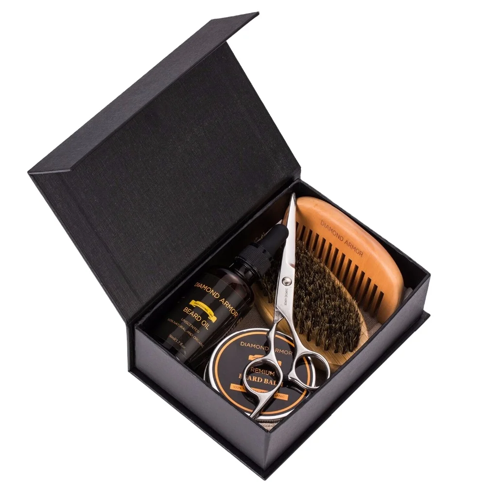 Private Label 100% Nature Men Grooming Beard Oil Beard Balm Beard Care Kit