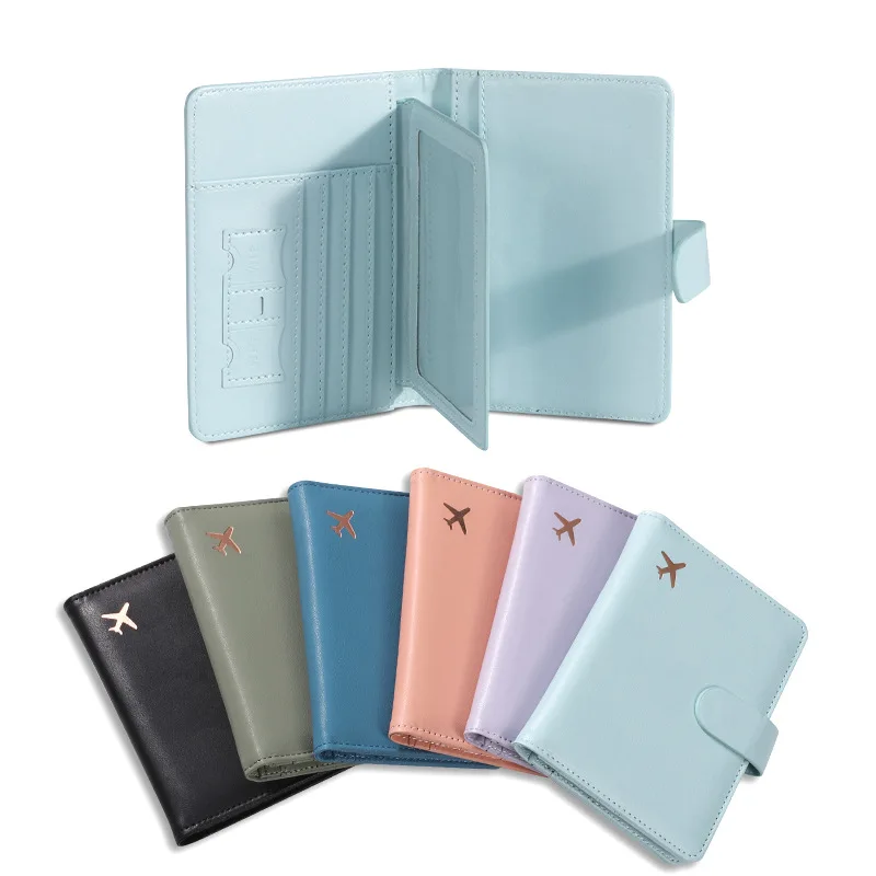 Wholesale High quality Leather Passport cover RFID travel passport wallet with ID window New Design leather passport holder