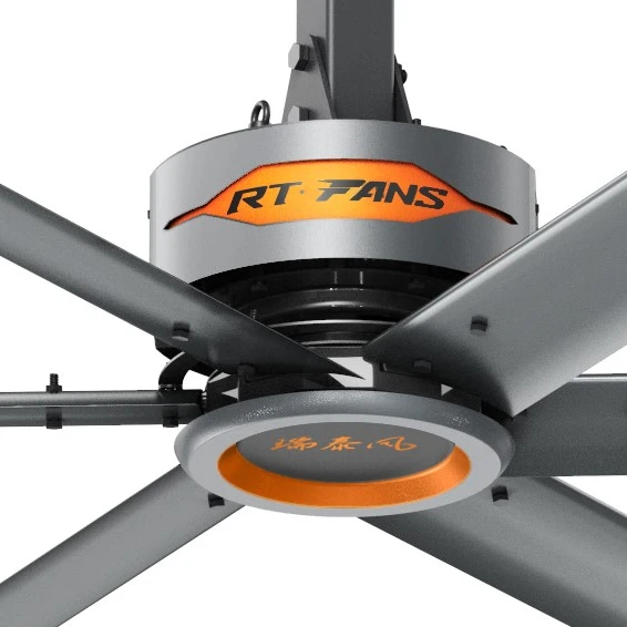 RTFANS PMSM прямой привод 24 фута 7,3 м hvls гигантские промышленные потолочные вентиляторы