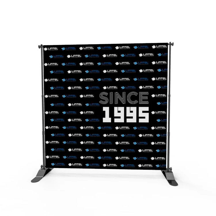Portable Stand Online Zoom Meeting Backdrop Display Wall Step And Repeat Banner 8*10 Large Format Telescoping