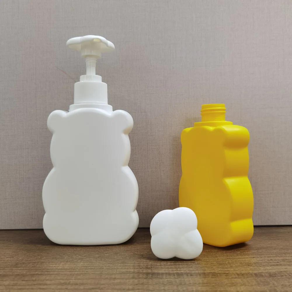 Custom 100ml 150ml 300 ml 400ml Korea Plastic Pet HDPE White Baby Kids Body Wash Shampoo and Conditioner Bottle With Lotion Pump