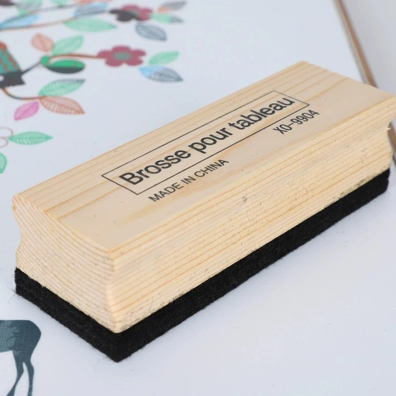 wooden handled Wool Felt Chalkboard eraser  OEM customized