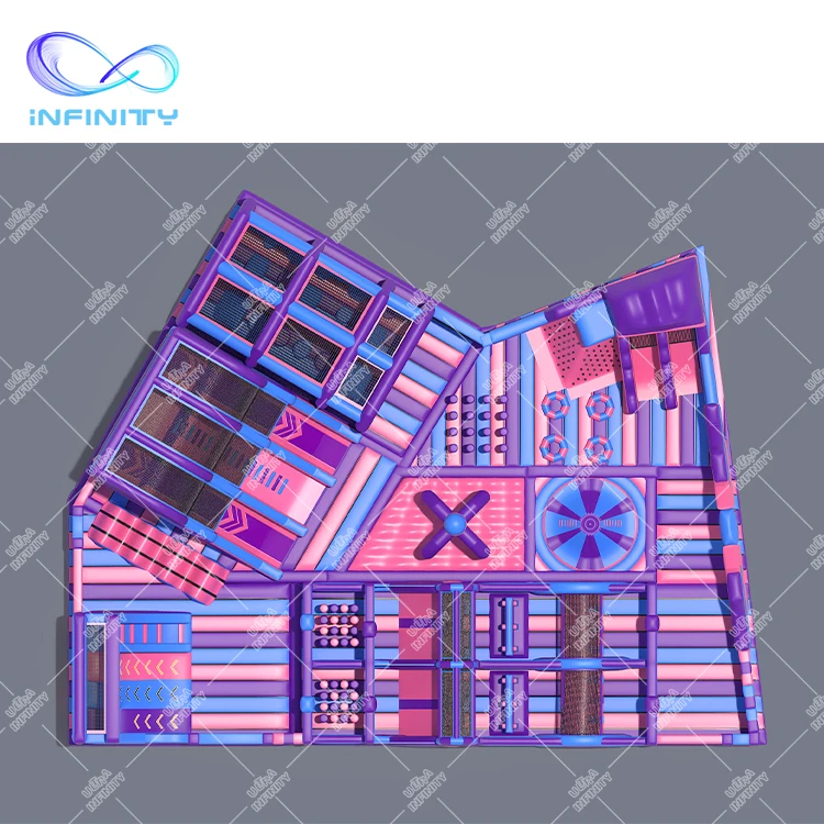 Customized ultra infinity theme park inflatable amusement kids park inflatable bounce park