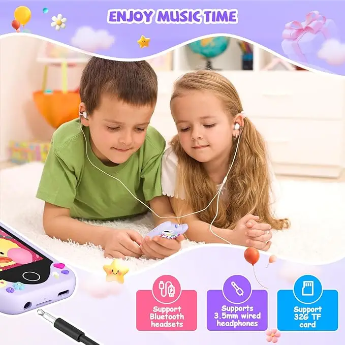 Kids Smart Phone for Girls Gifts  Toddler Christmas Birthday Gift for Age 3 4 5 6 Year Old, Kids Cell Phone Toy with Touchscreen