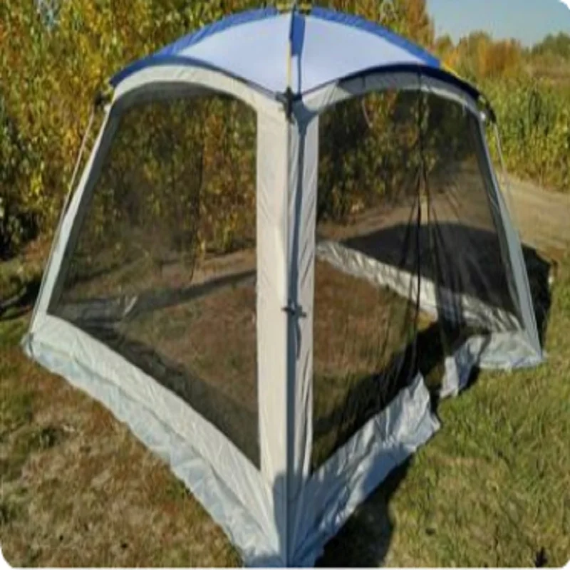 L365 * W365 H220cm оптовая продажа комаров площадь двухслойные семейная палатка 6-8 местная Кемпинг семейный тент-шатер