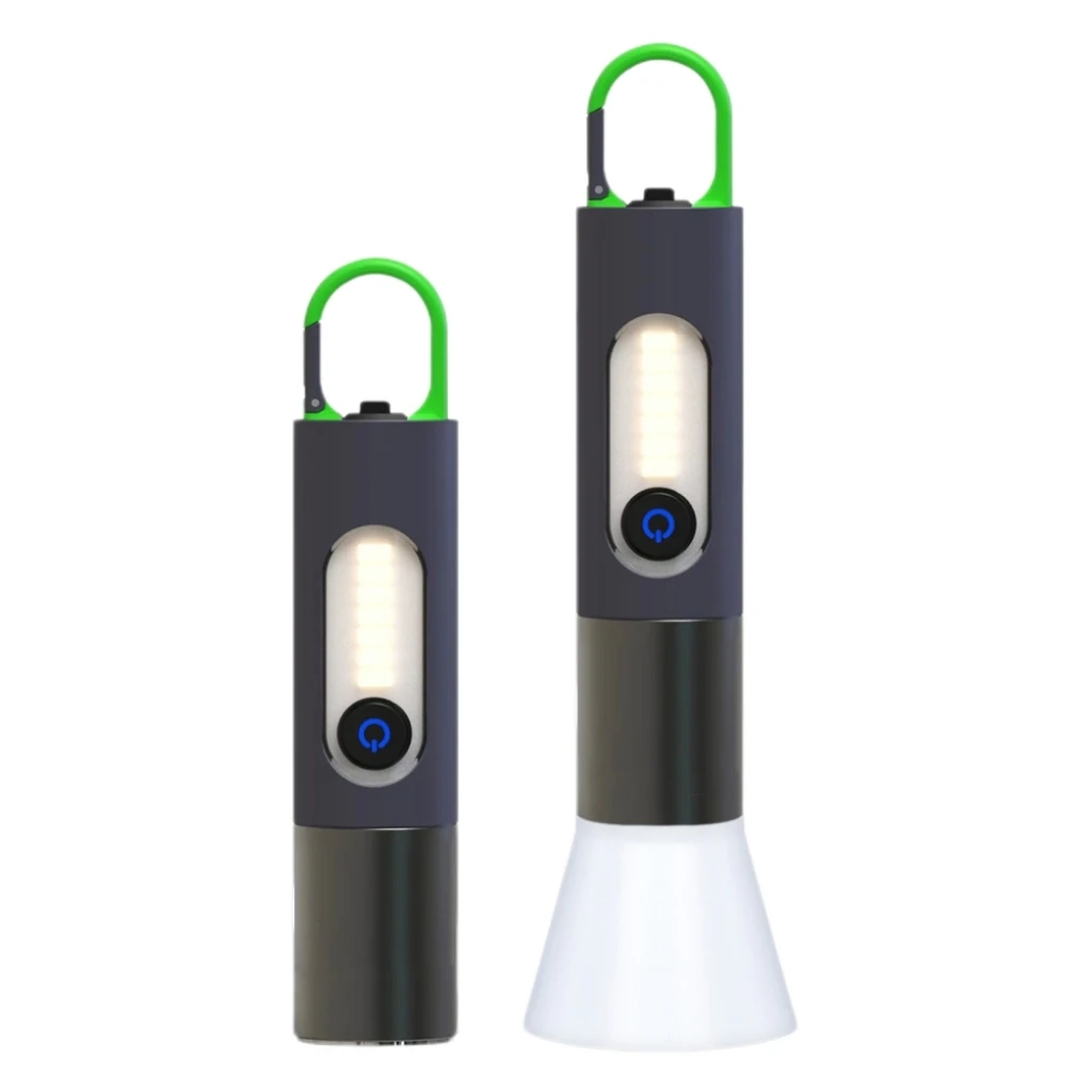 Multifunctional Outdoor Mini Portable Torch Rechargeable LED COB Powerful Zoom Hiking Camping Light Emergency Hook Flashlight