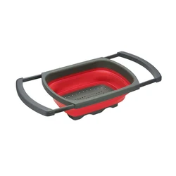 Hot Sale Fruit Vegetables Basket Kitchen Strainer Silicone Collapsible Colander