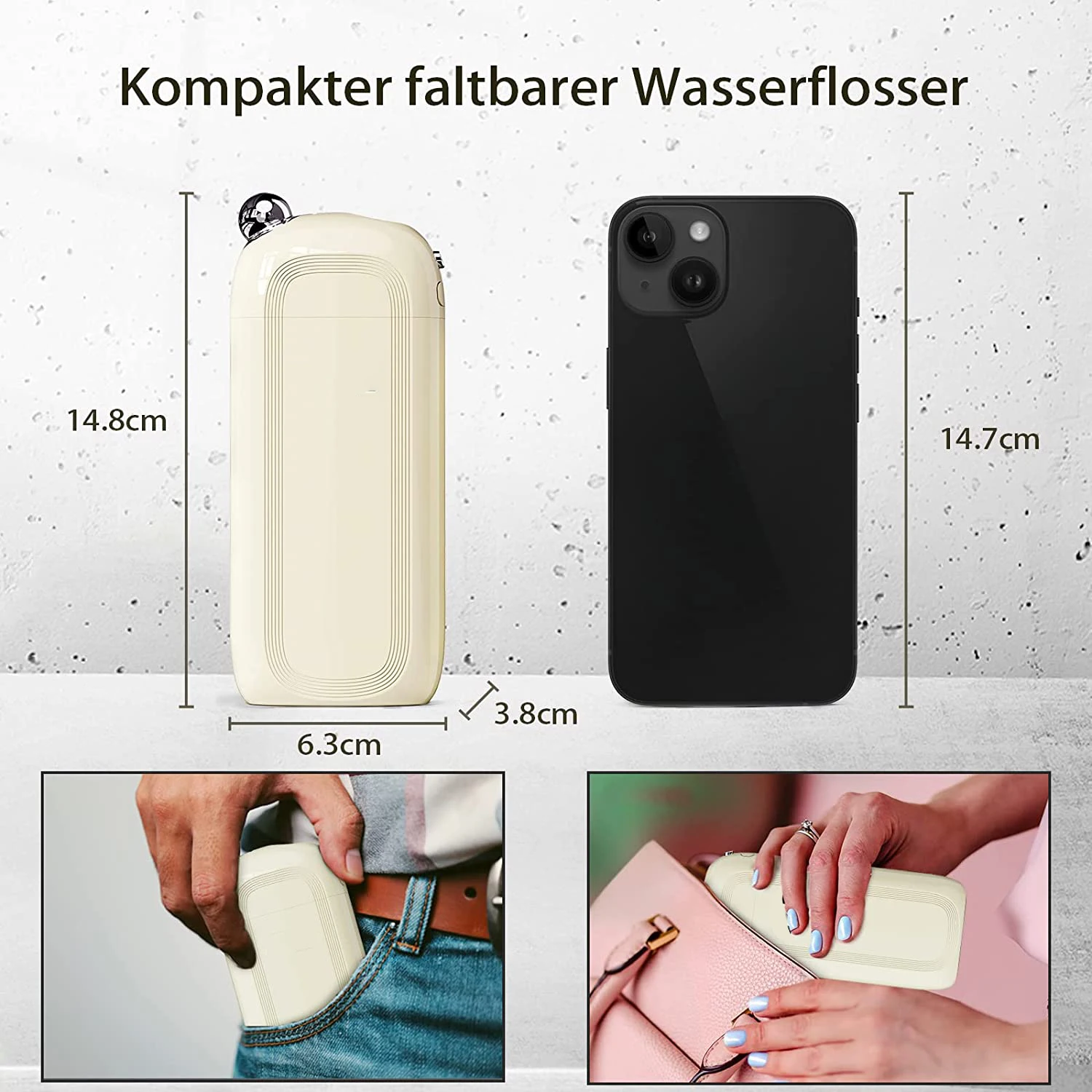 2024 NEW year discount Mini foldable reservoir travel dental irrigator for clean sensitive bleeding gums teeth braces