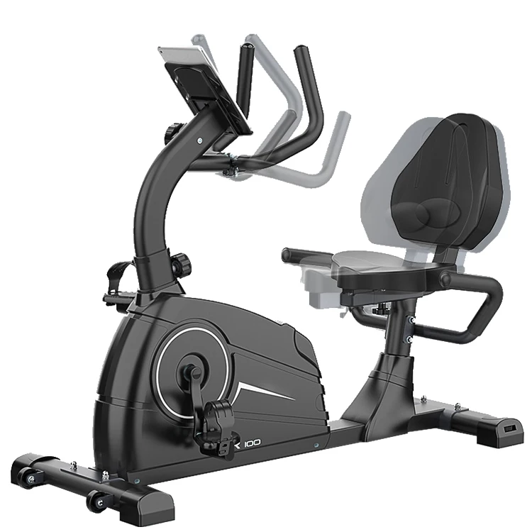 Recumbent Fitness Bike 8 levels of Magnetic Resistance Modern Exercise Bike with Digital Electronic Display