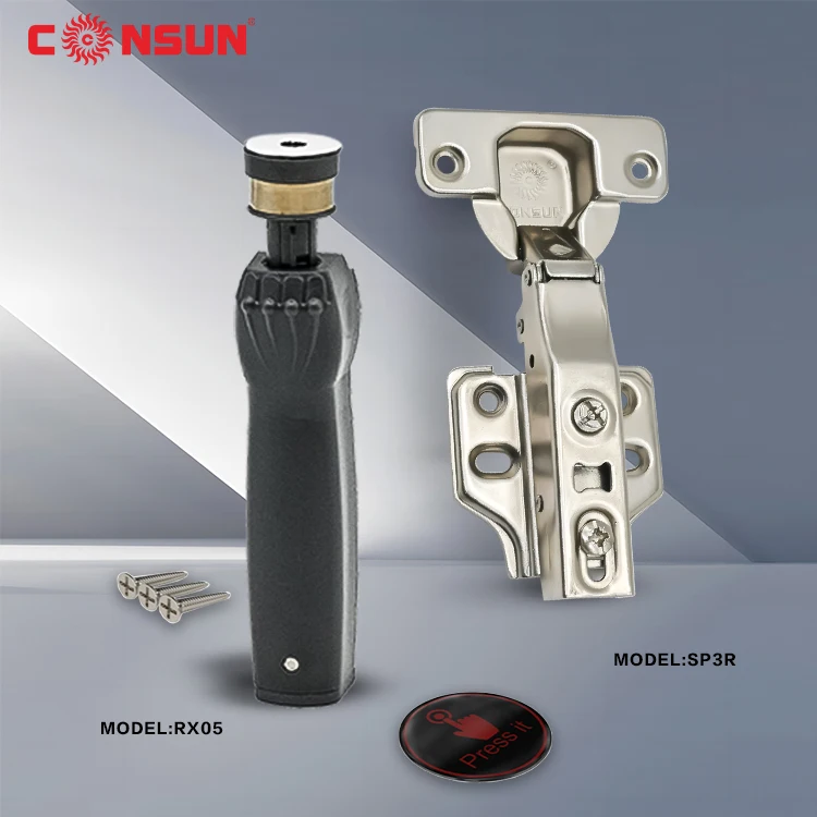 CONSUN push to open Furniture Hardware rebound concealed Interior Door Cabinet Hinge
