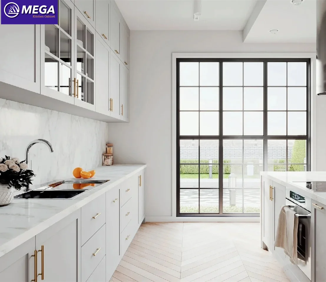 American style painted Shaker kitchen cabinet european style solid wood kitchen cabinet modular kitchen designs