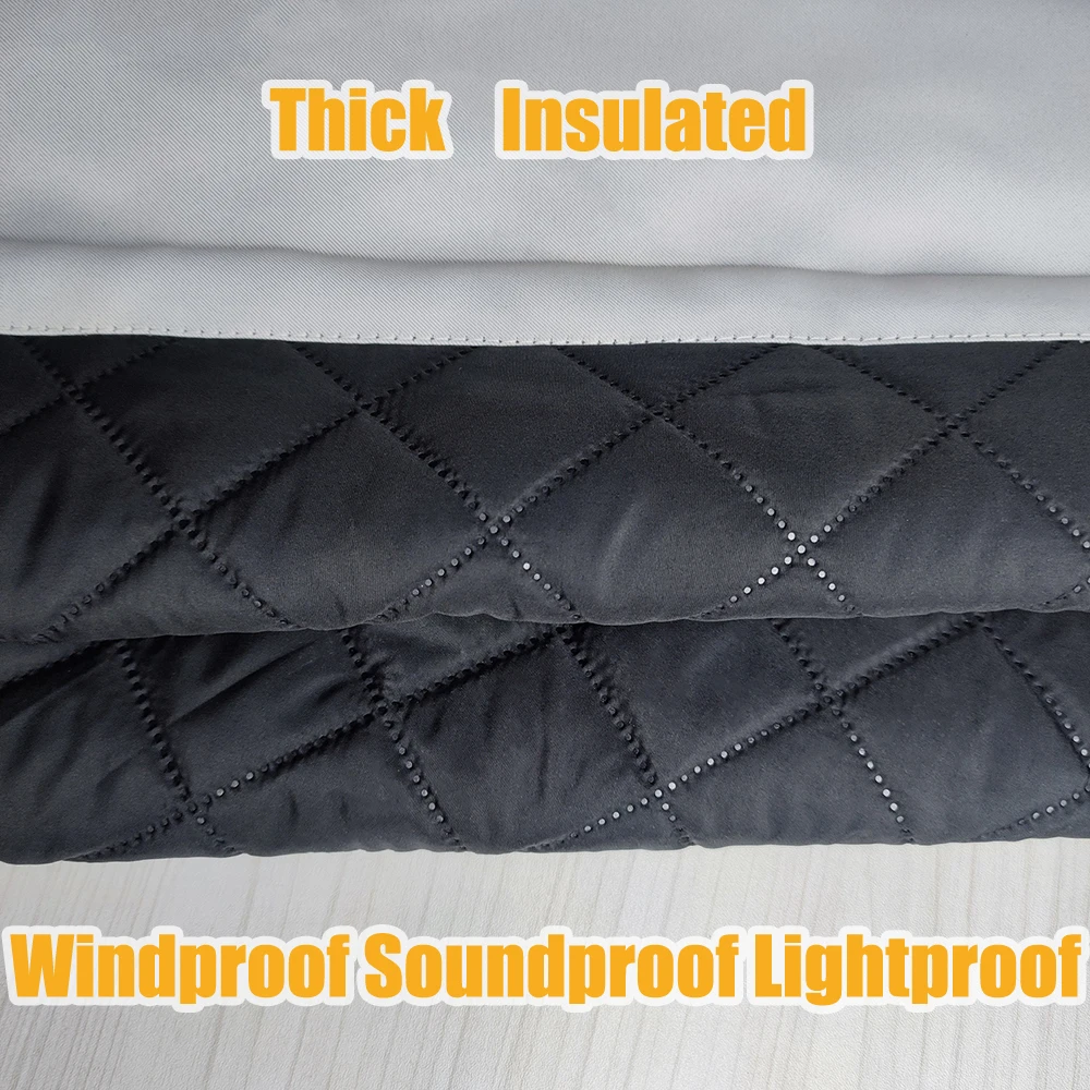Triple Layer Winter Door Black Out Living Room 100% Shading Sound-proof Thermal Insulated Blackout Curtain For Bedroom