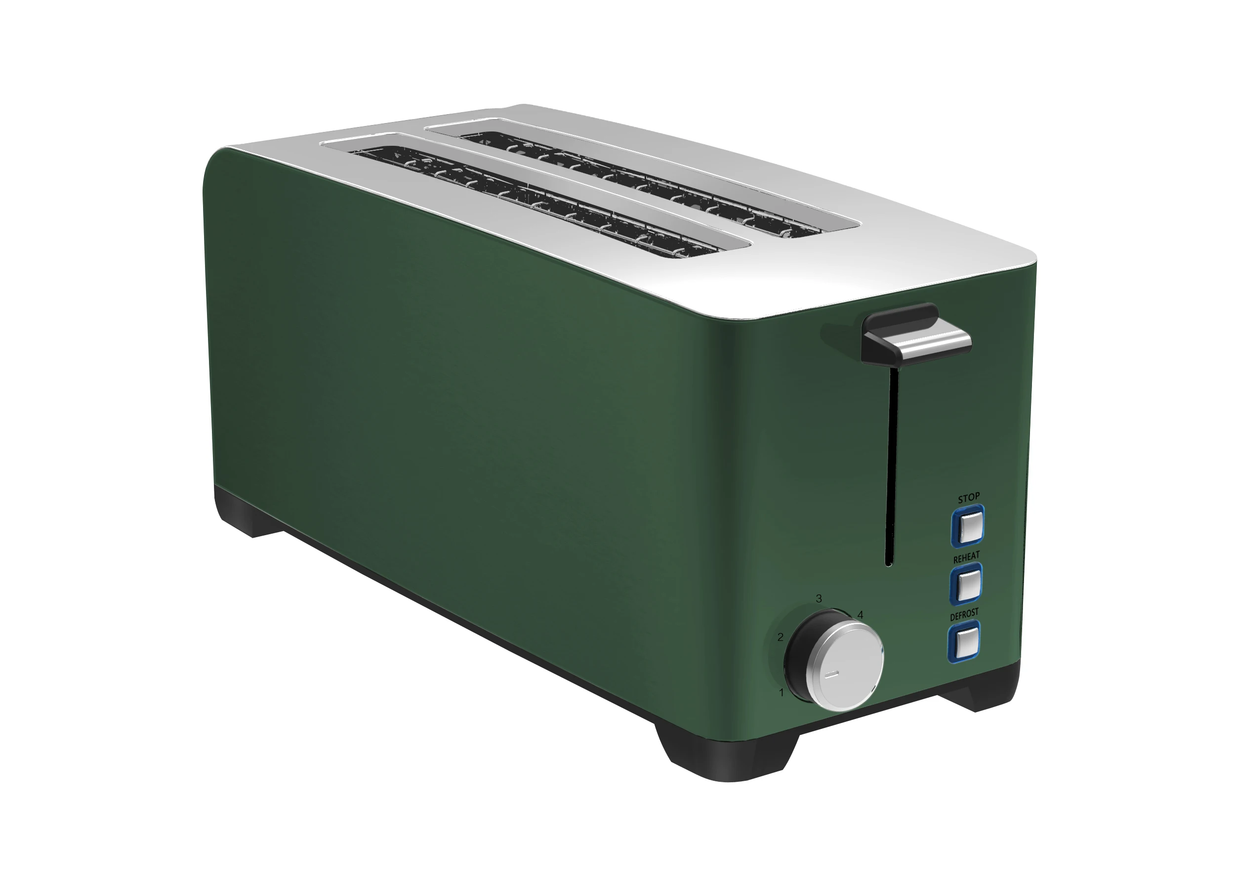 Китайская фабрика, бытовой кухонный тостер 1180-1400 Вт, выдвижная машина для хлеба, тостер на 4 ломтика