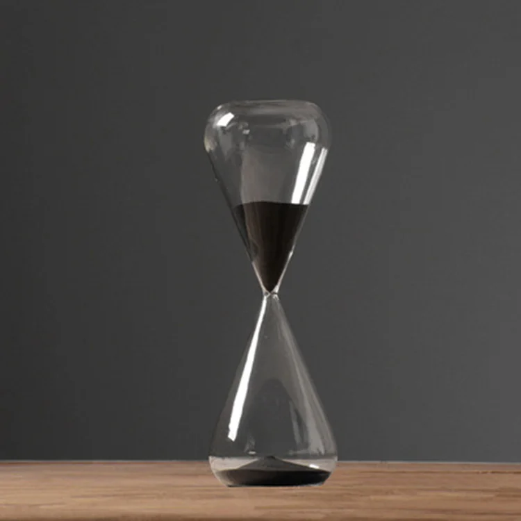 Hand blown 5 min sand glass hourglass with colored sand