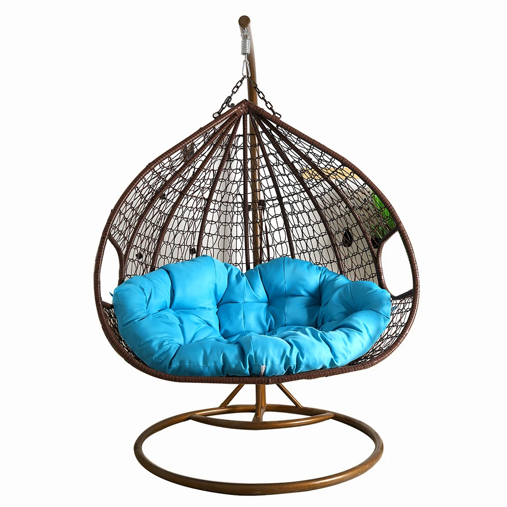 Factory Custom Fashion Design Outdoor Furniture Bedroom Rattan Balcony Garden Hanging Egg Patio Swing Chill Chairs With Stand