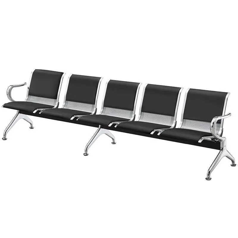High Quality Commercial Furniture 2 3 4 Seater Waiting Room Bench Hospital Soft PU Cushion Waiting Chair Airport Bench Chair