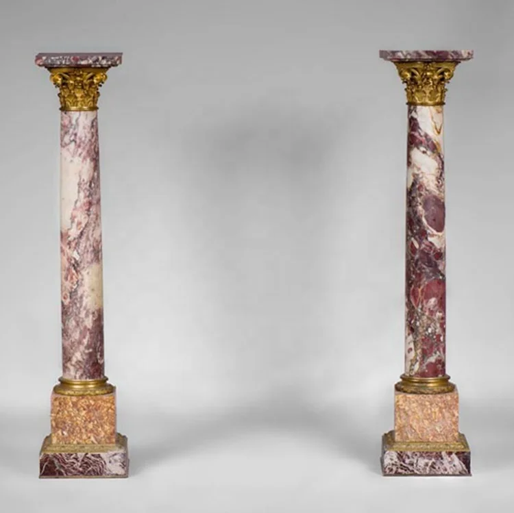 Fine Quality Luxury Green Decorative Marble Stone Column for Sale