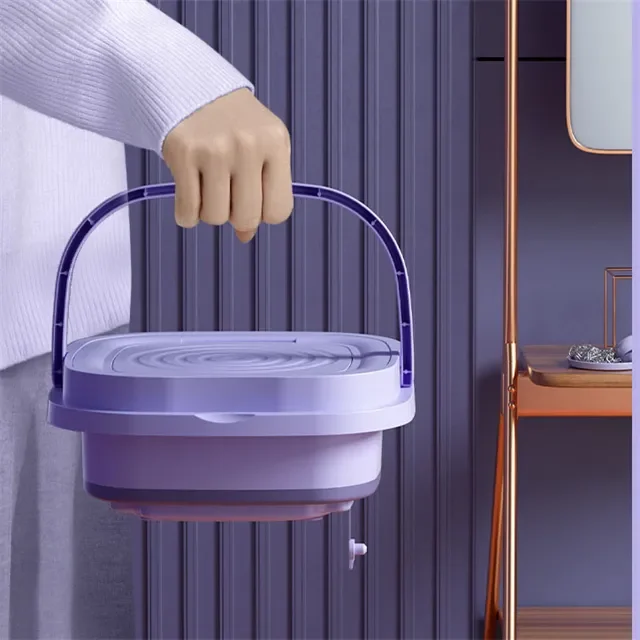 Fully-automatic Electric Underwear Socks Portable Front Folding Washing Machine Mini Foldable Tub Laundry Washer  With Spin Dry