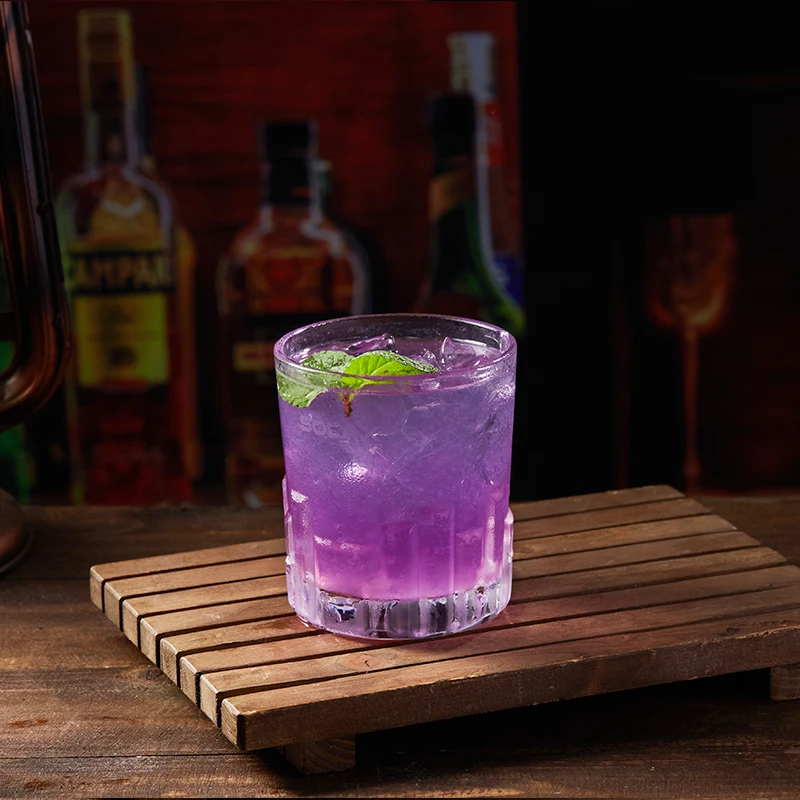 High Quality  custom logo  Classic Modern Design Square Amber Shot Glass Aesthetic Party Wine Glass Cup for Home Bar