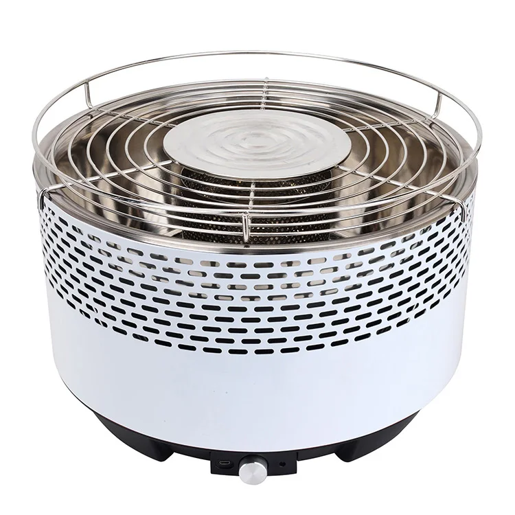 Round portable bbq charcoal rotisserie bbq grill burners 2 in 1 grill camping grill portable