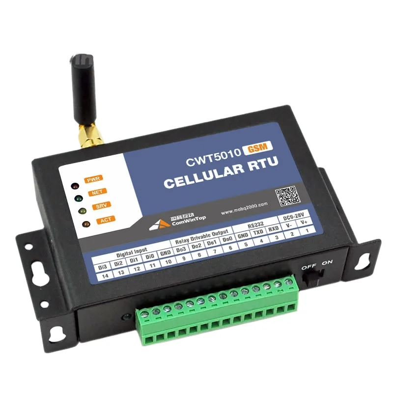 CWT5010 4DI-4DO GSM 4G SMS RTU Remote Pump ON/OFF Controller