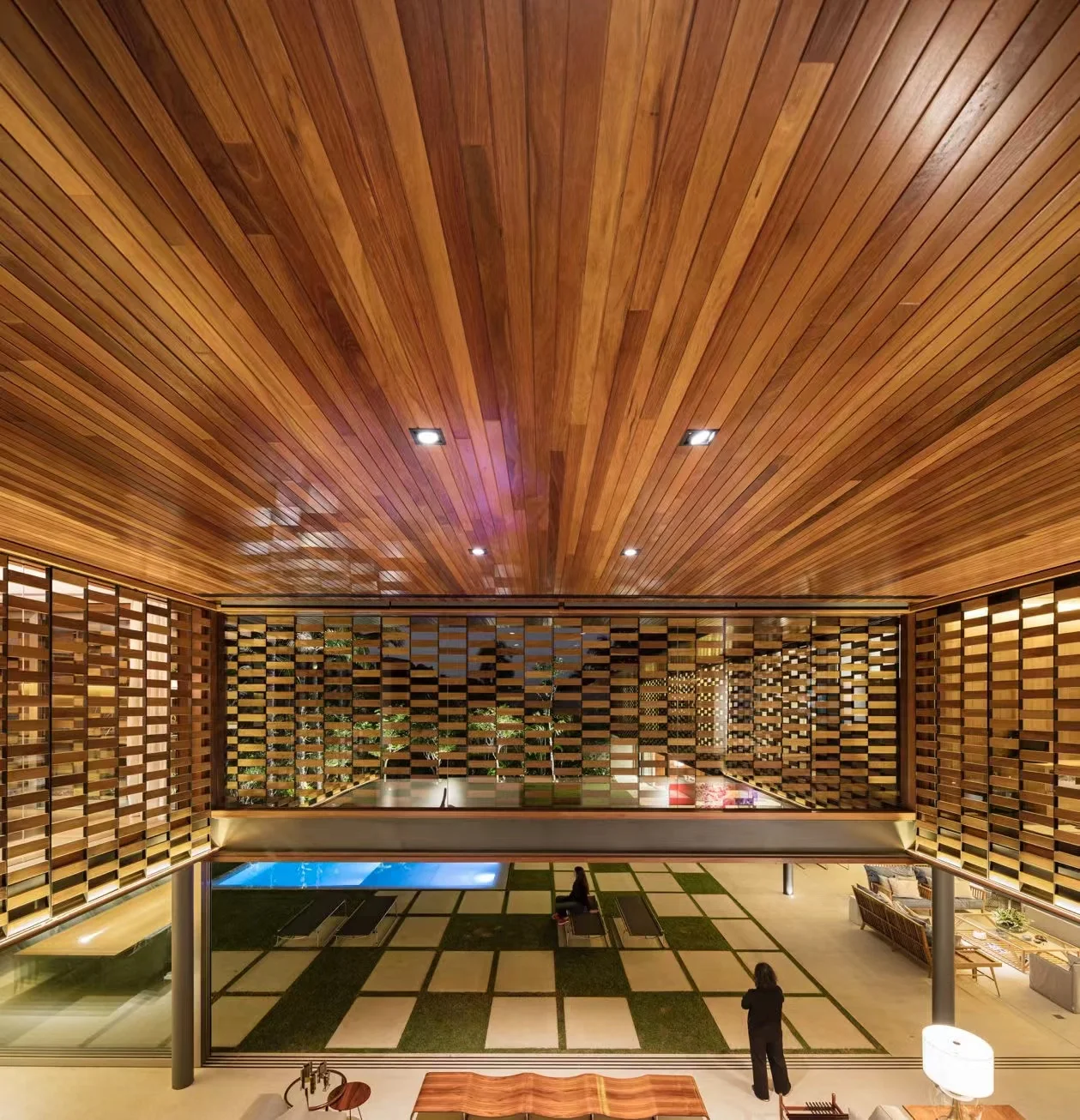 Brazilian teak wood wall ceiling cumaru indoor wall panel